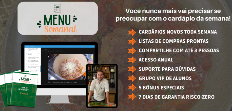 Menu Semanal com Victor Eymael 2 Menu Semanal - Com Victor Eymael