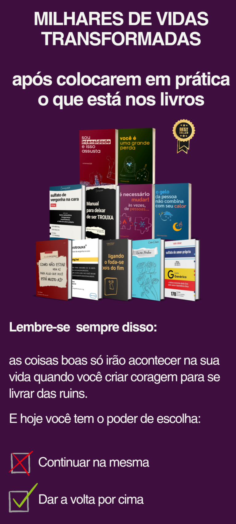 Recupere Seu Amor Próprio e Reconquiste Seus Relacionamentos com os 11 Livros de Caio César