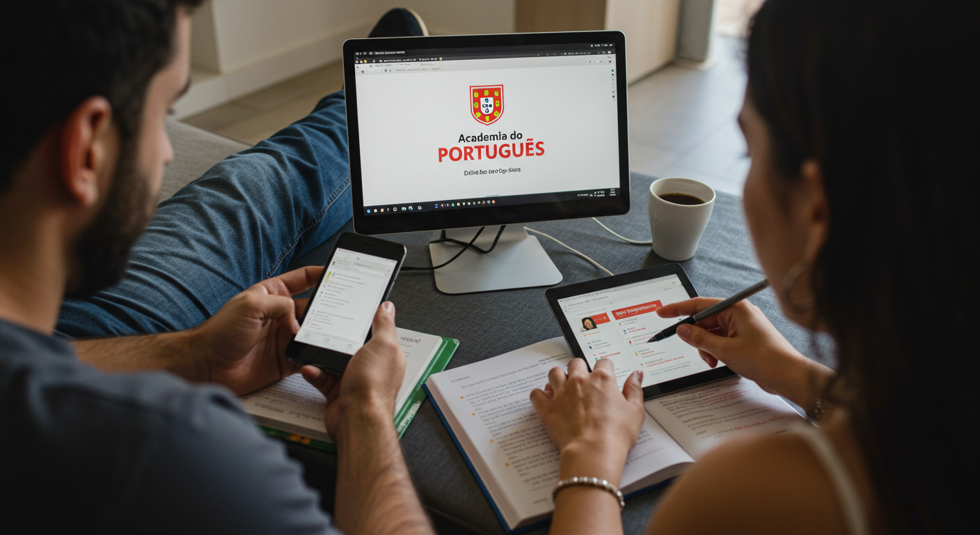 Qual o principal objetivo do curso "Academia de Português"? CUPOM DE DESCONTO