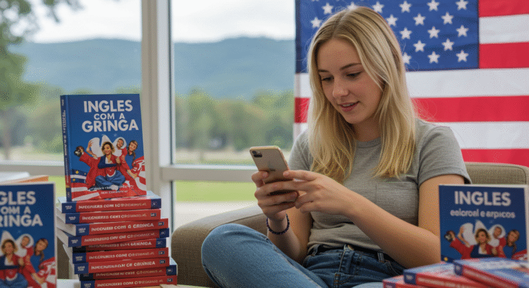 Como fazer Inglês com a Gringa — desbloqueie sua conversação mesmo sem tempo e com resultados consistentes