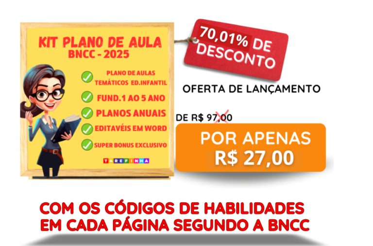 KIT PLANO DE AULA 2026 – Bruno Miranda de Sena | eBook PDF + Praticidade, BNCC e Organização