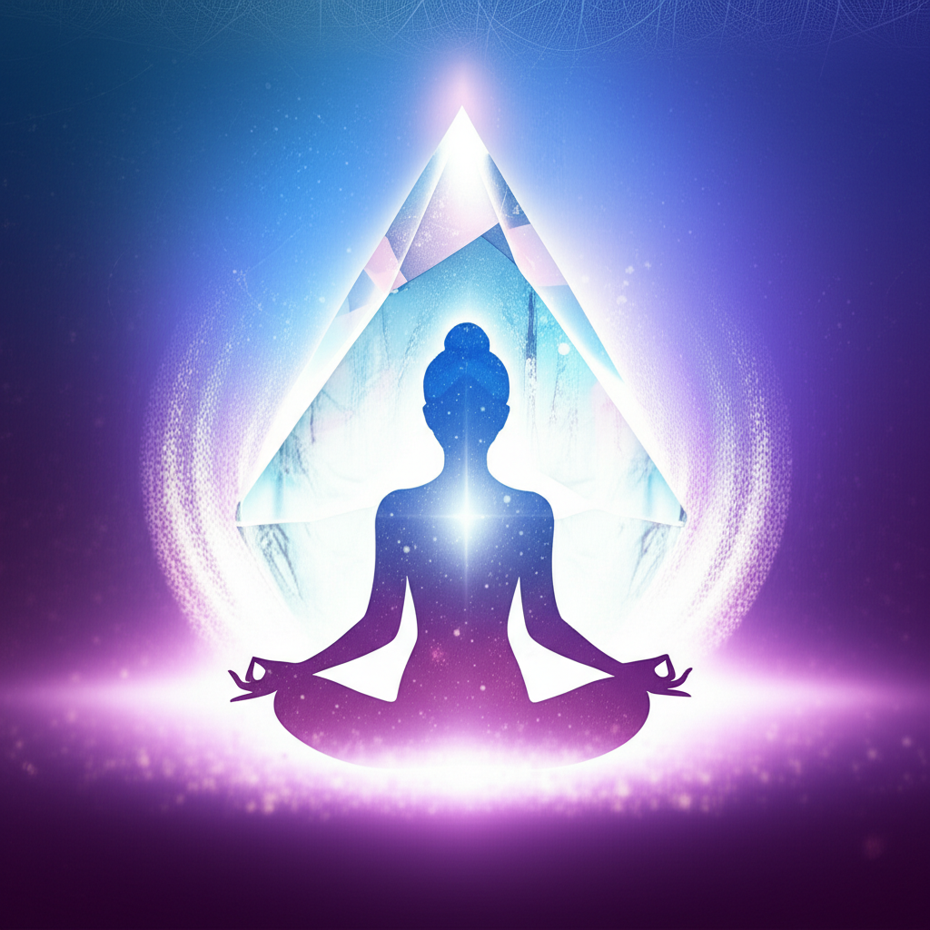 Cristaloterapia em prática com cristais e meditação