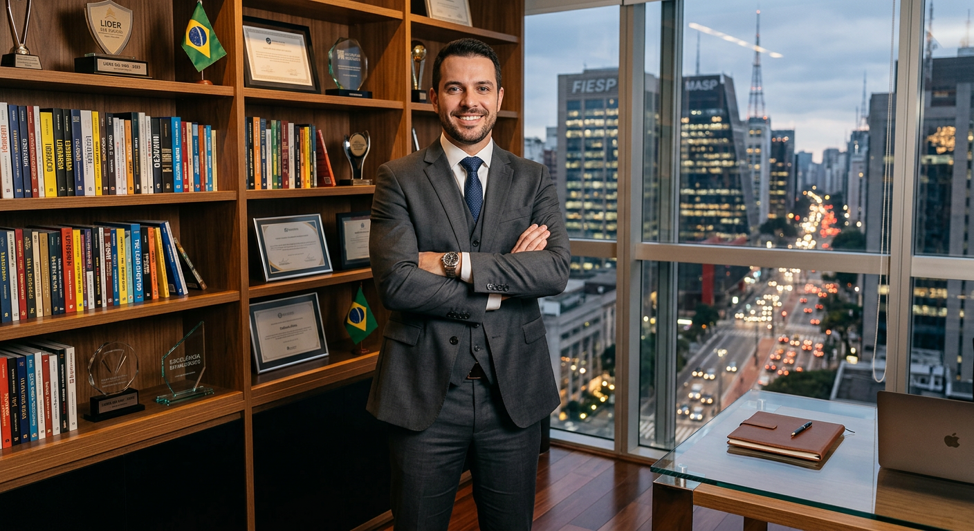 Homem confiante e determinado