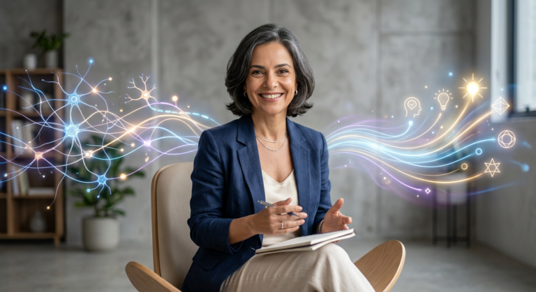 Dra. Andréa Vermont, psicanalista, apresentando a Imersão Tradutor de Almas