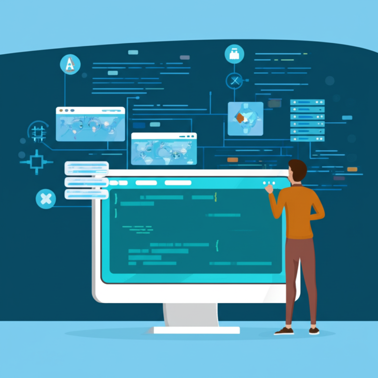 Desenvolvedor trabalhando em um projeto de IA