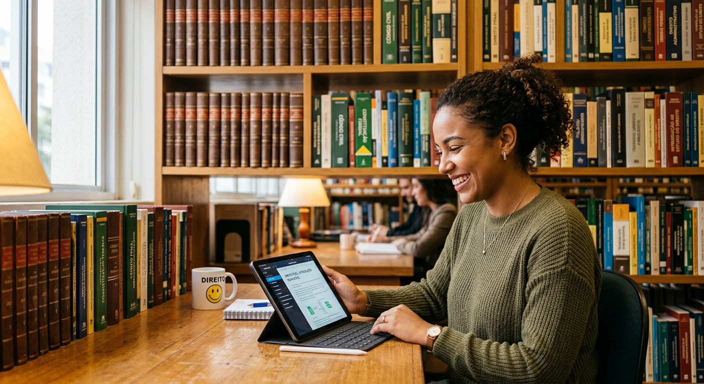 Aprendizado de direito de forma fácil e leve