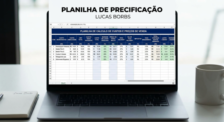 Planilha de precificação de Lucas Borbs