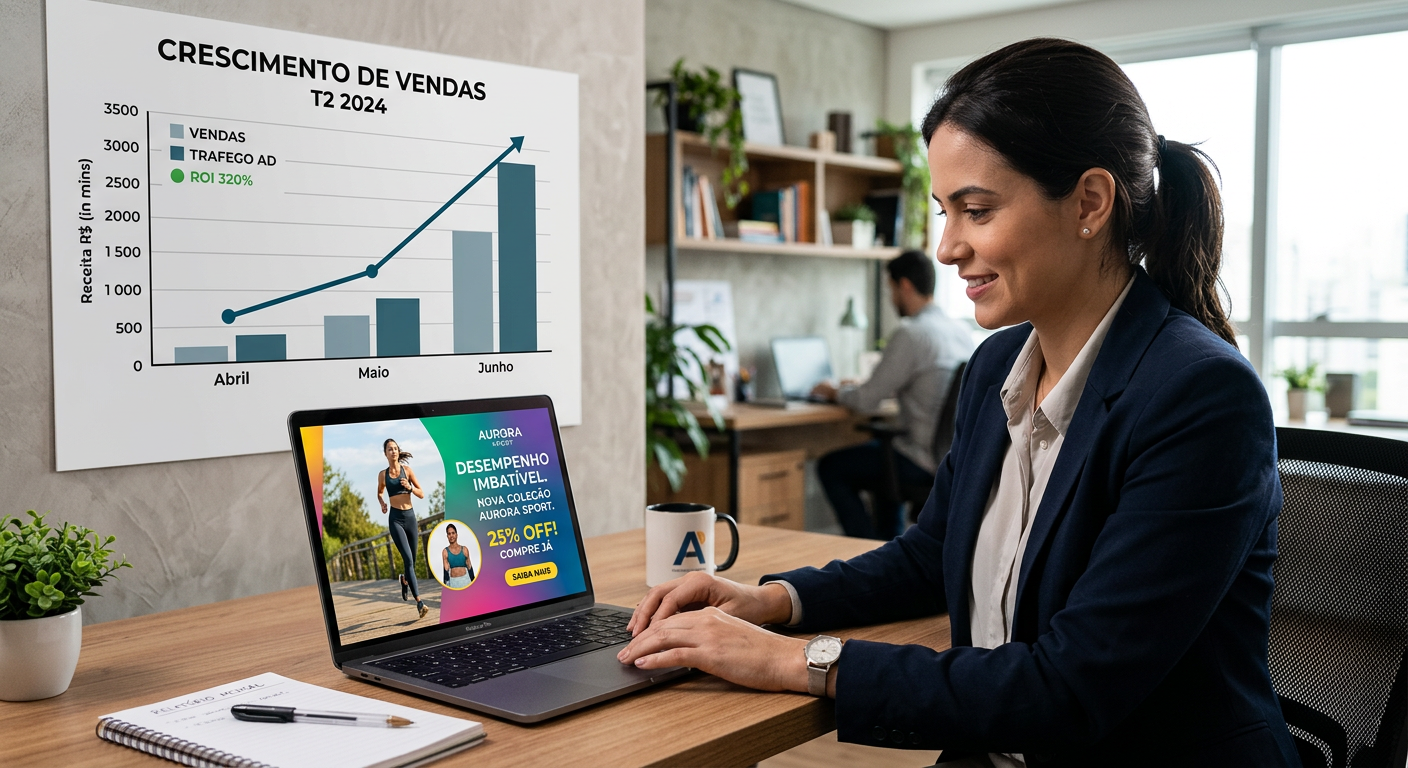 Anúncio de Display Ads gerando vendas rápidas