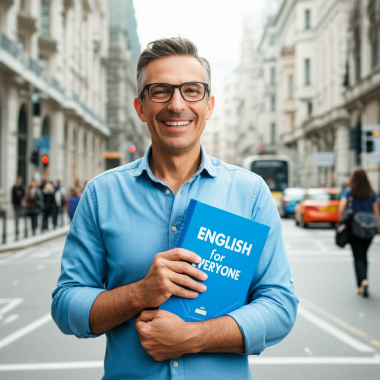 Professor Jonas ensinando inglês com confiança e simplicidade