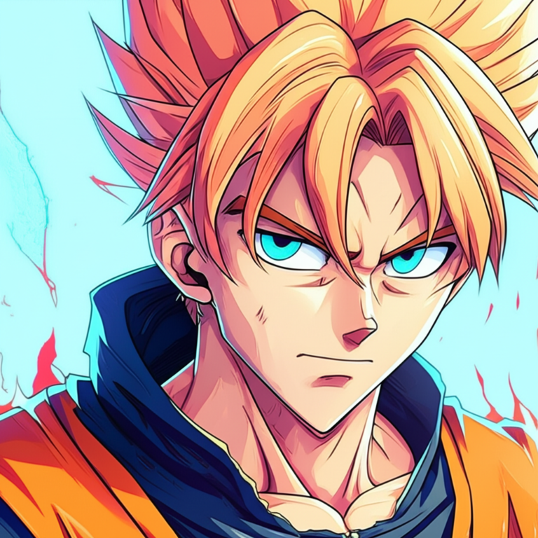 Desenho de personagem de anime feito por iniciante