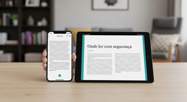 Ilustração de um quarterback universitário e uma monitora de ciência em pose de romance falso, com contrato ao fundo, estilo capa de livro contemporâneo.