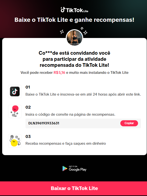 Onde Baixar Você pode acessar o link oficial para participar diretamente: Entrar no TikTok Lite