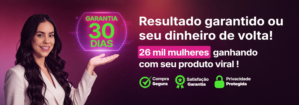 Suelen Mello em home office moderno, segurando smartphone com Reel do Instagram e ícones de marketing digital ao redor